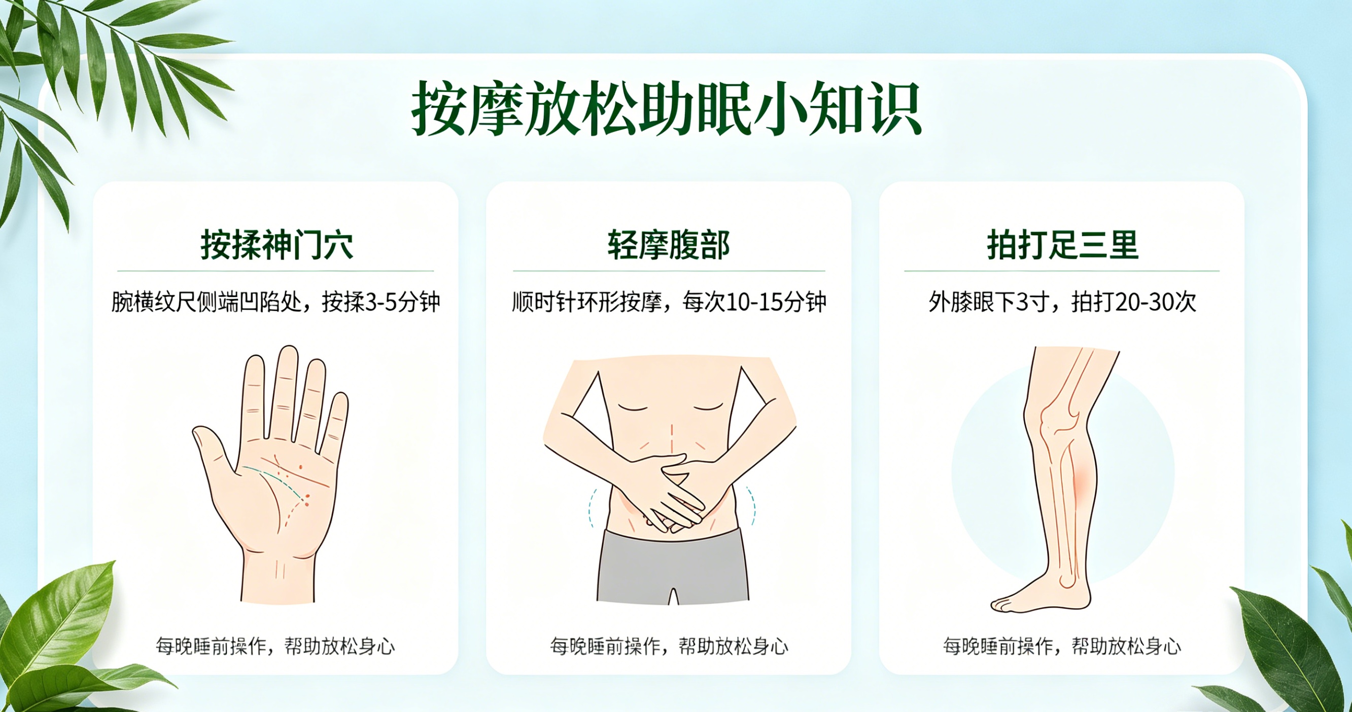 按摩放松助眠改善睡眠